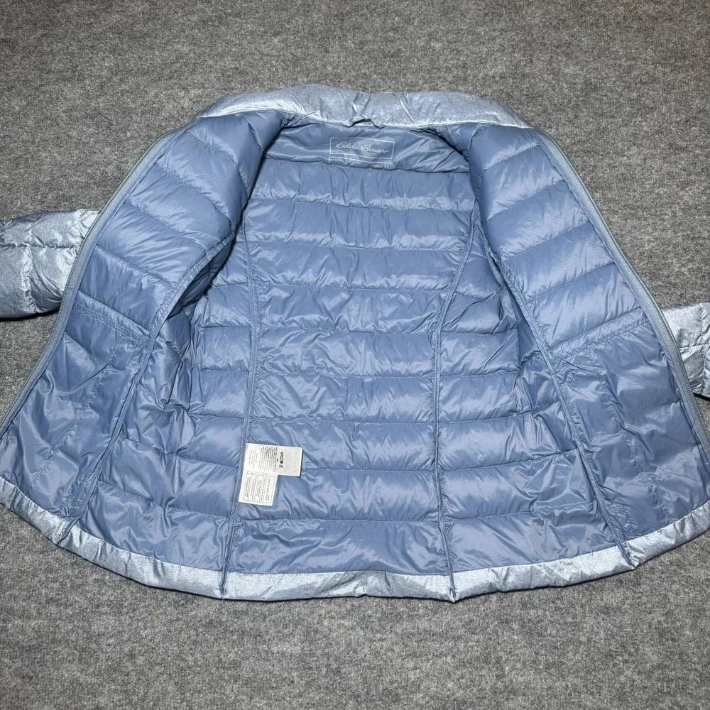 Eddie Bauer Down EB650 Jacket Women's XS‎ Puffer Packable Warm Silver Gray